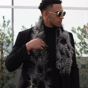 Stylish Black and Gray Unisex Scarf